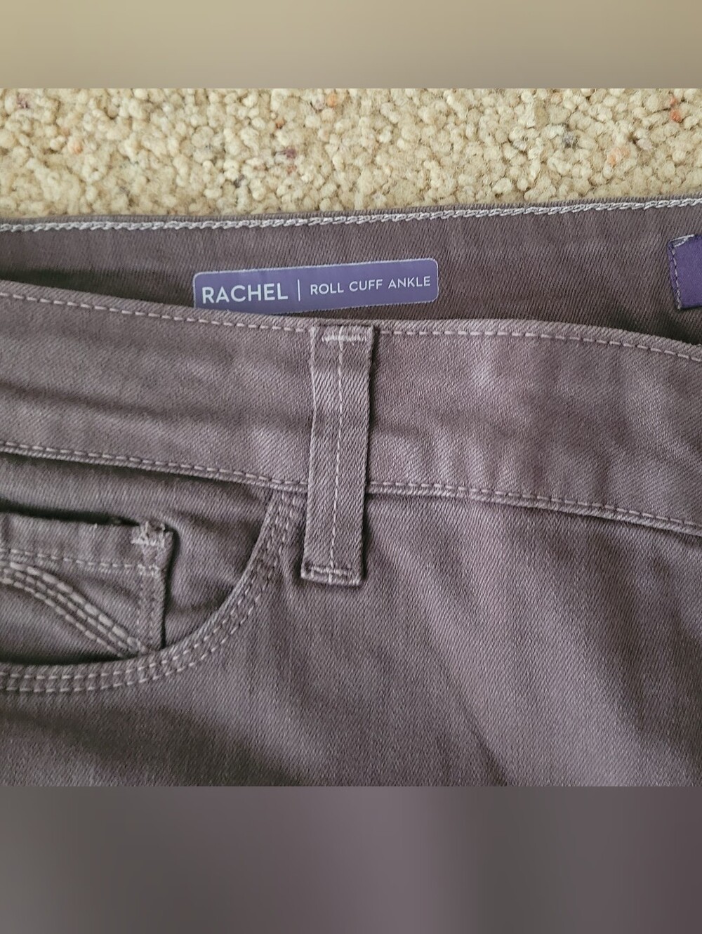 NYDJ Cropped Ankle Pants in Charcoal - Picture 2 of 3